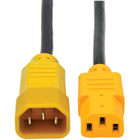 Eaton Tripp Lite Series PDU Power Cord, C13 to C14 - 10A, 250V, 18 AWG, 4 ft. (1.22 m), Yellow - P004-004-YW