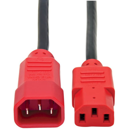 Eaton Tripp Lite Series PDU Power Cord, C13 to C14 - 10A, 250V, 18 AWG, 4 ft. (1.22 m), Red - P004-004-RD