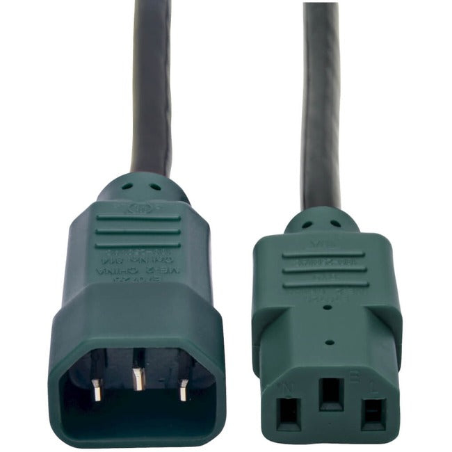 Eaton Tripp Lite Series PDU Power Cord, C13 to C14 - 10A, 250V, 18 AWG, 4 ft. (1.22 m), Green - P004-004-GN