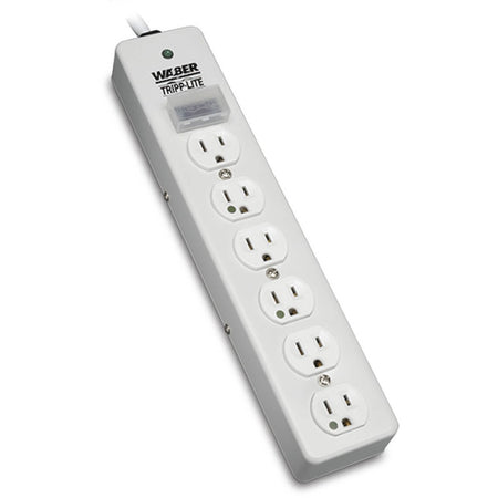 Tripp Lite by Eaton Hospital-Grade Surge Protector with 6 Hospital-Grade Outlets 6 ft. (1.83 m) Cord 1050 Joules UL 1363 Not for Patient-Care Rooms - SPS606HGRA