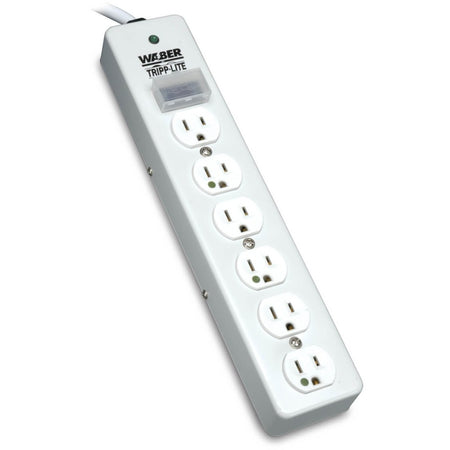 Eaton Tripp Lite Series Hospital-Grade Surge Protector with 6 Hospital-Grade Outlets, 10 ft. (3.05 m) Cord, 1050 Joules, UL 1363, Not for Patient-Care Rooms - SPS610HGRA