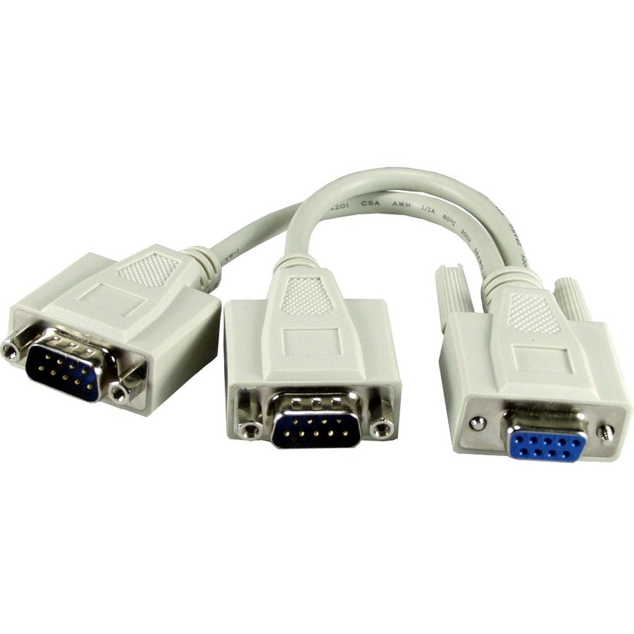 QVS Serial DB9 Female to DB9 Male & Male Splitter Cable - CC317Y