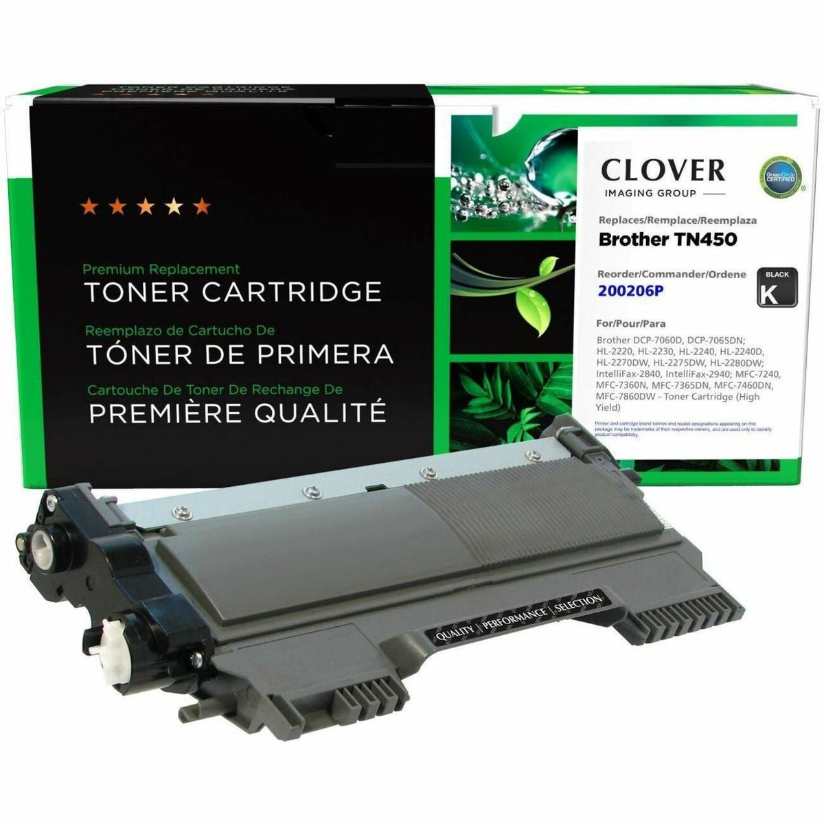 Clover Imaging Remanufactured High Yield Toner Cartridge for Brother TN450 - 200206P