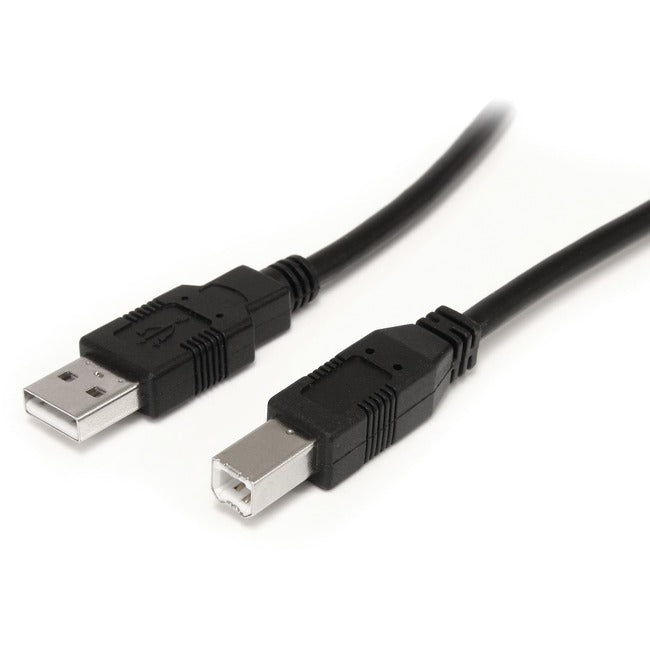 StarTech.com 9 m / 30 ft Active USB A to B Cable - M/M - Black USB 2.0 A to B Cord - Printer Cable - Extension USB Cable (USB2HAB30AC) - USB2HAB30AC