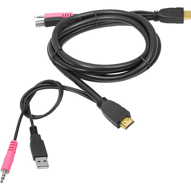 SIIG USB HDMI KVM Cable with Audio & Mic - 1 Pack - CE-KV0211-S1