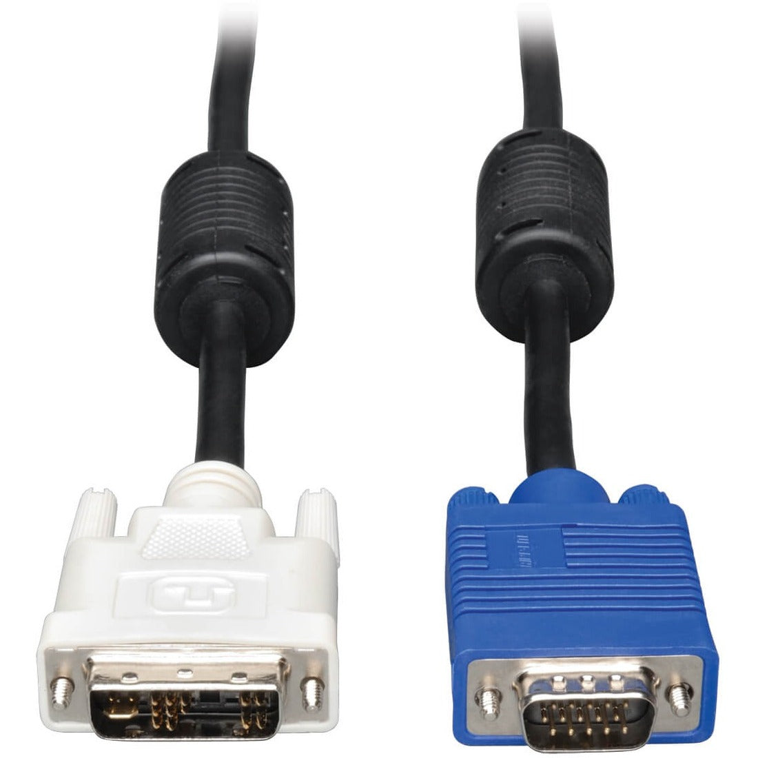 Eaton Tripp Lite Series DVI to VGA High-Resolution Adapter Cable with RGB Coaxial (DVI-A to HD15 M/M), 10 ft. (3.1 m) - P556-010