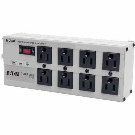 Tripp Lite by Eaton Isobar 8-Outlet Surge Protector 12 ft. Cord with Right-Angle Plug 3840 Joules Diagnostic LEDs Metal Housing - ISOBAR8 ULTRA