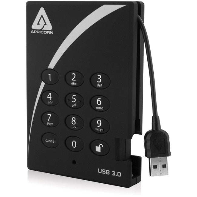 Apricorn Aegis Padlock A25-3PL256-1000 1 TB Hard Drive - External - A25-3PL256-1000