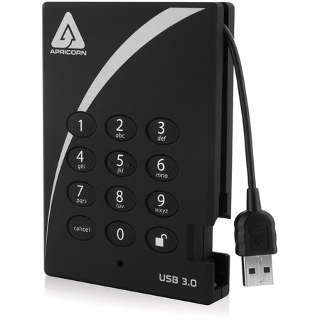 Apricorn Aegis Padlock A25-3PL256-1000 1 TB Hard Drive - External - A25-3PL256-1000