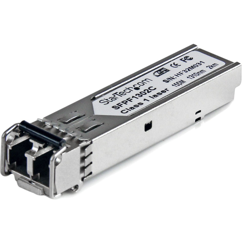 StarTech.com Cisco GLC-FE-100FX Compatible SFP Module - 100BASE-FX - 100 Mbps 100Mbps Multimode Fiber MMF Optic Transceiver - 2km - SFPF1302C