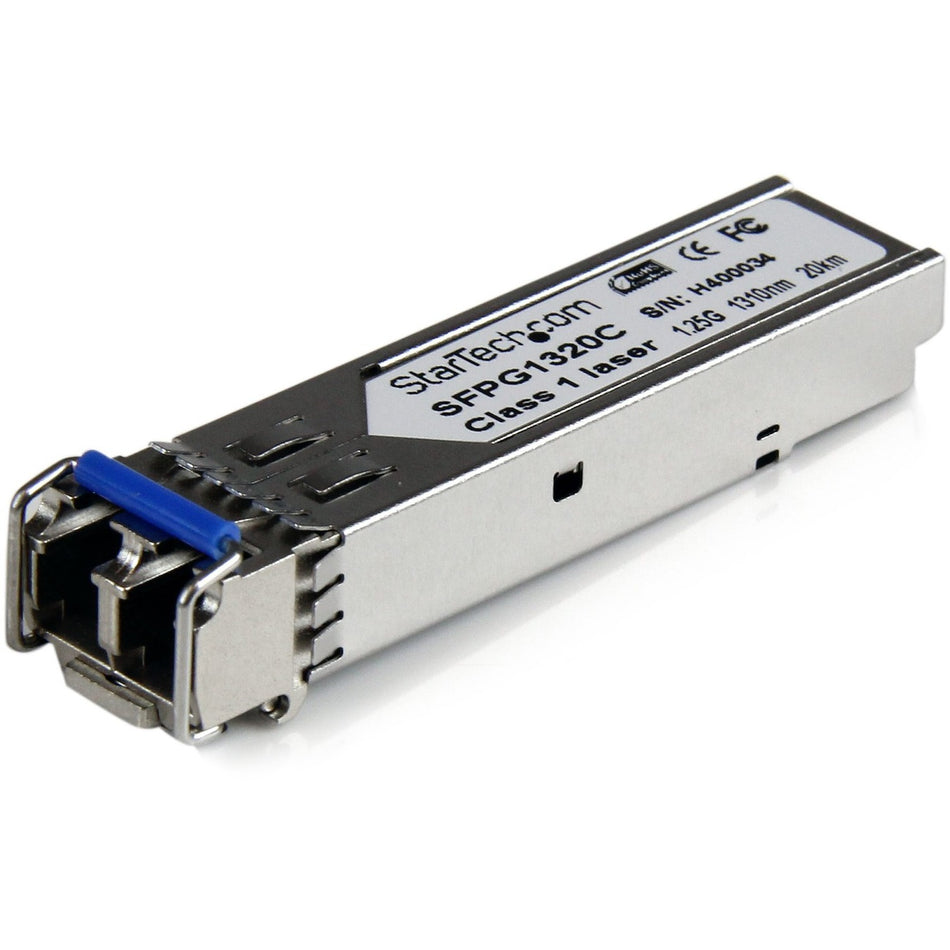 StarTech.com Cisco GLC-LH-SMD Compatible SFP Module - 1000BASE-LH - 1GE Gigabit Ethernet SFP 1GbE Single Mode Fiber SMF Optic Transceiver - SFPG1320C