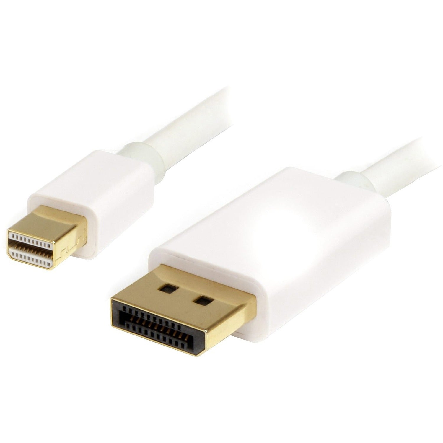 StarTech.com 2m (6ft) Mini DisplayPort to DisplayPort 1.2 Cable, 4K x 2K mDP to DisplayPort Adapter Cable, Mini DP to DP Cable for Monitor - MDP2DPMM2MW