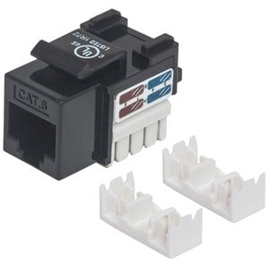 Manhattan Keystone Jack, Cat6, UTP, Punch-down, Black - 210720