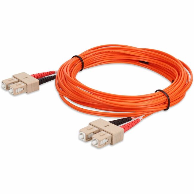 AddOn 1m SC (Male) to SC (Male) Orange OM1 Duplex Fiber OFNR (Riser-Rated) Patch Cable - ADD-SC-SC-1M6MMF