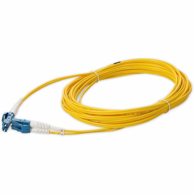 AddOn 3m LC (Male) to LC (Male) Yellow OS2 Duplex Fiber OFNR (Riser-Rated) Patch Cable - ADD-LC-LC-3M9SMF