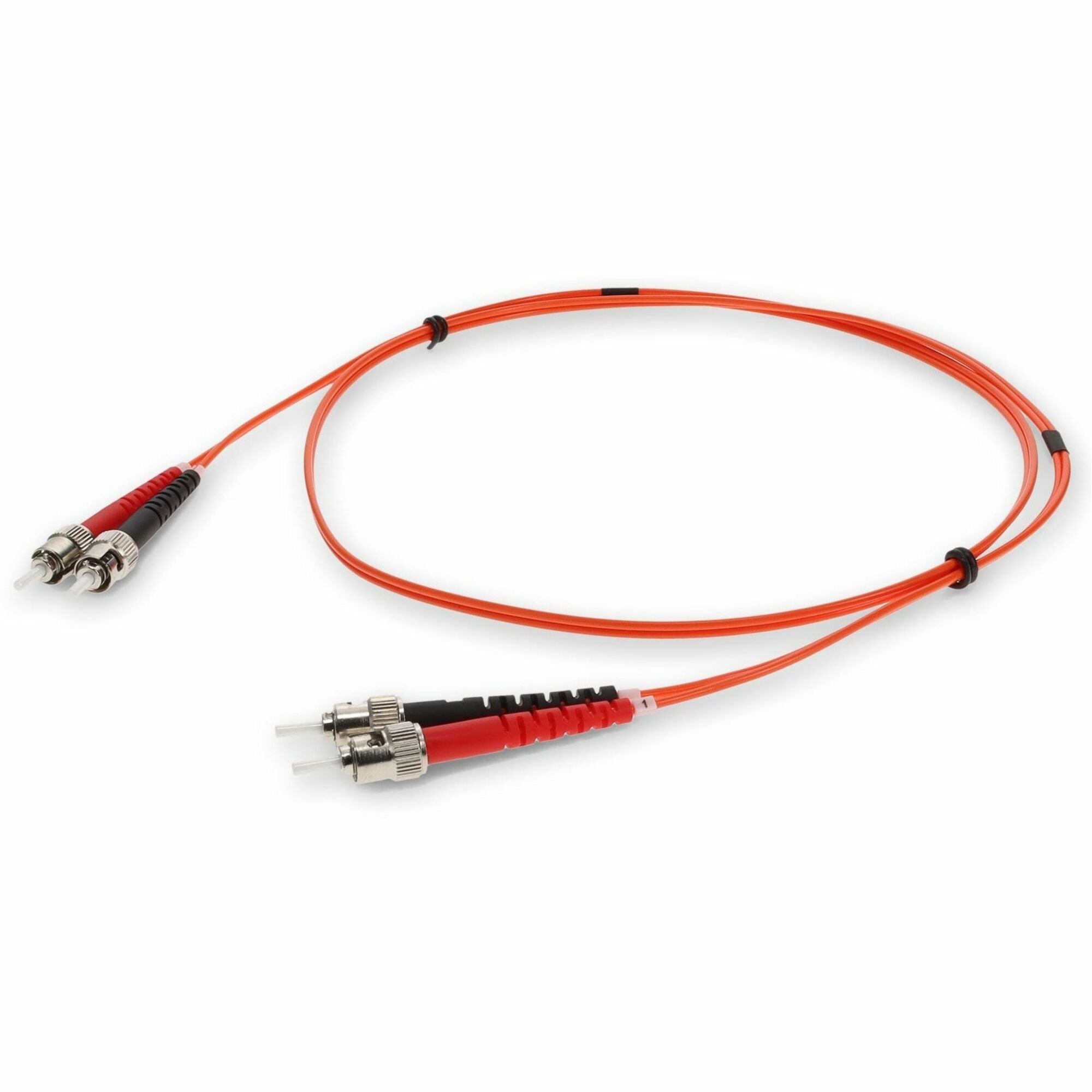 AddOn 1m ST to ST Orange OM1 Duplex OFNR (Riser-Rated) MMF Fiber Patch Cable - ADD-ST-ST-1M6MMF