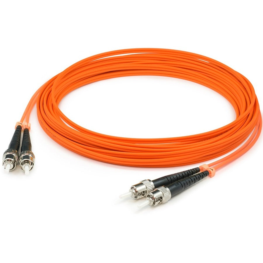 AddOn 1m ST (Male) to ST (Male) Orange OM1 Duplex Fiber OFNR (Riser-Rated) Patch Cable - ADD-ST-ST-1M6MMF