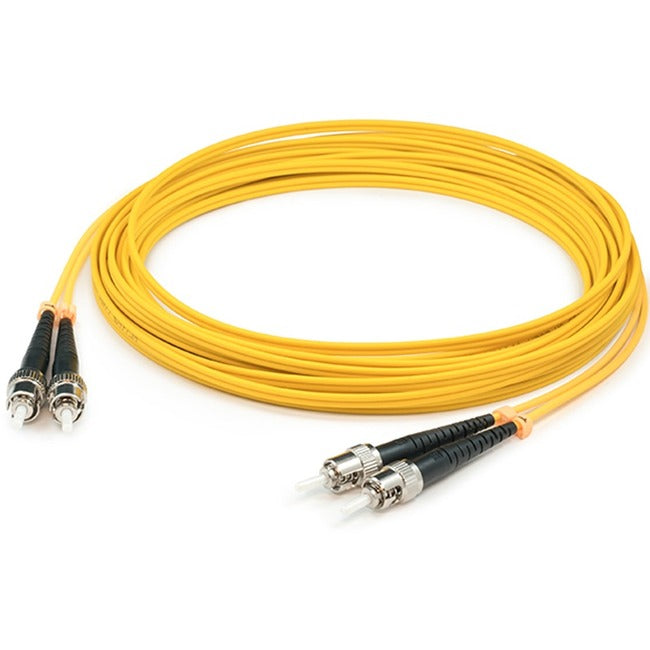 AddOn 1m ST (Male) to ST (Male) Yellow OS2 Duplex Fiber OFNR (Riser-Rated) Patch Cable - ADD-ST-ST-1M9SMF