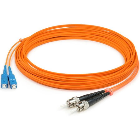 AddOn 1m SC (Male) to ST (Male) Orange OM1 Duplex Fiber OFNR (Riser-Rated) Patch Cable - ADD-ST-SC-1M6MMF