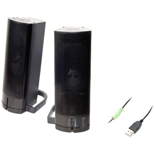 Connectland CL-SPK20037 2.0 Speaker System - 5 W RMS - Black - CL-SPK20037