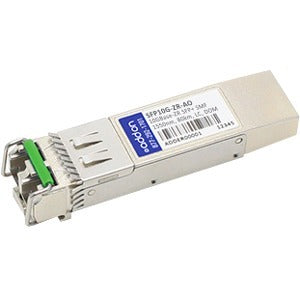 AddOn Cisco SFP-10G-ZR Compatible TAA Compliant 10GBase-ZR SFP+ Transceiver (SMF, 1550nm, 80km, LC, DOM) - SFP-10G-ZR-AO