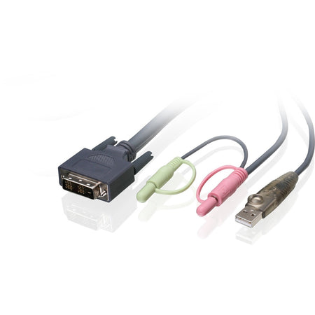 IOGEAR 16ft (5m) Single Link DVI-D USB KVM Cable - G2L7D05U