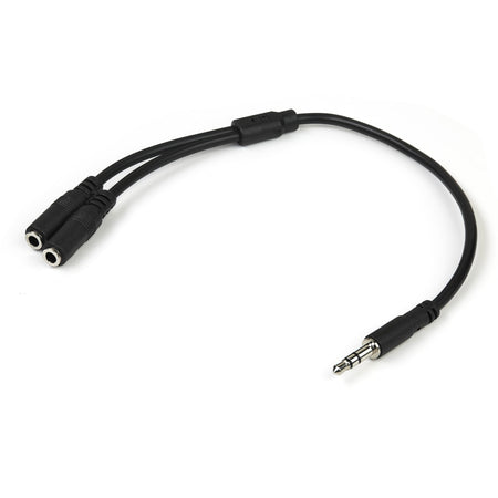 StarTech.com Slim Stereo Splitter Cable - 3.5mm Male to 2x 3.5mm Female - MUY1MFFS