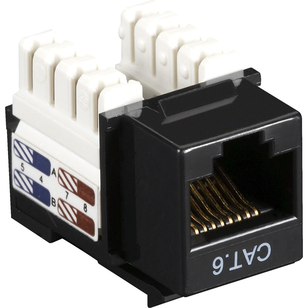 Black Box CAT6 Value Line Keystone Jack, Black, 25-Pack - CAT6J-BK-25PAK