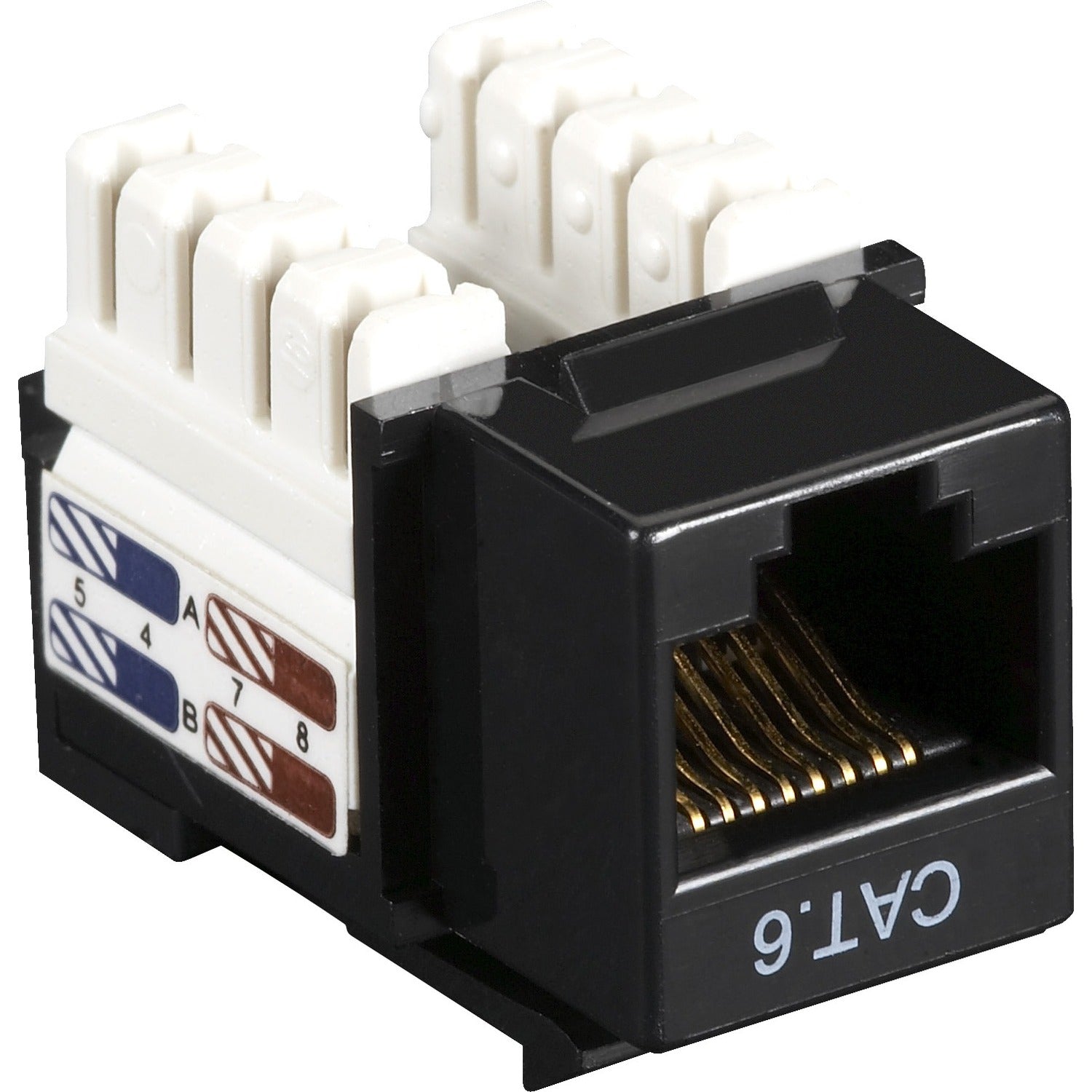 Black Box CAT6 Value Line Keystone Jack, Black, 25-Pack - CAT6J-BK-25PAK