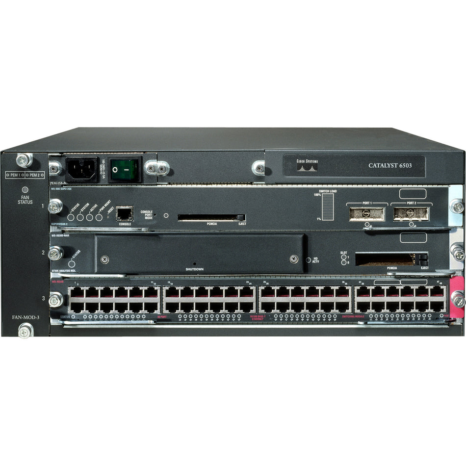 Cisco Enhanced Catalyst 6503 Chassis (3 slots) - WS-C6503-E=