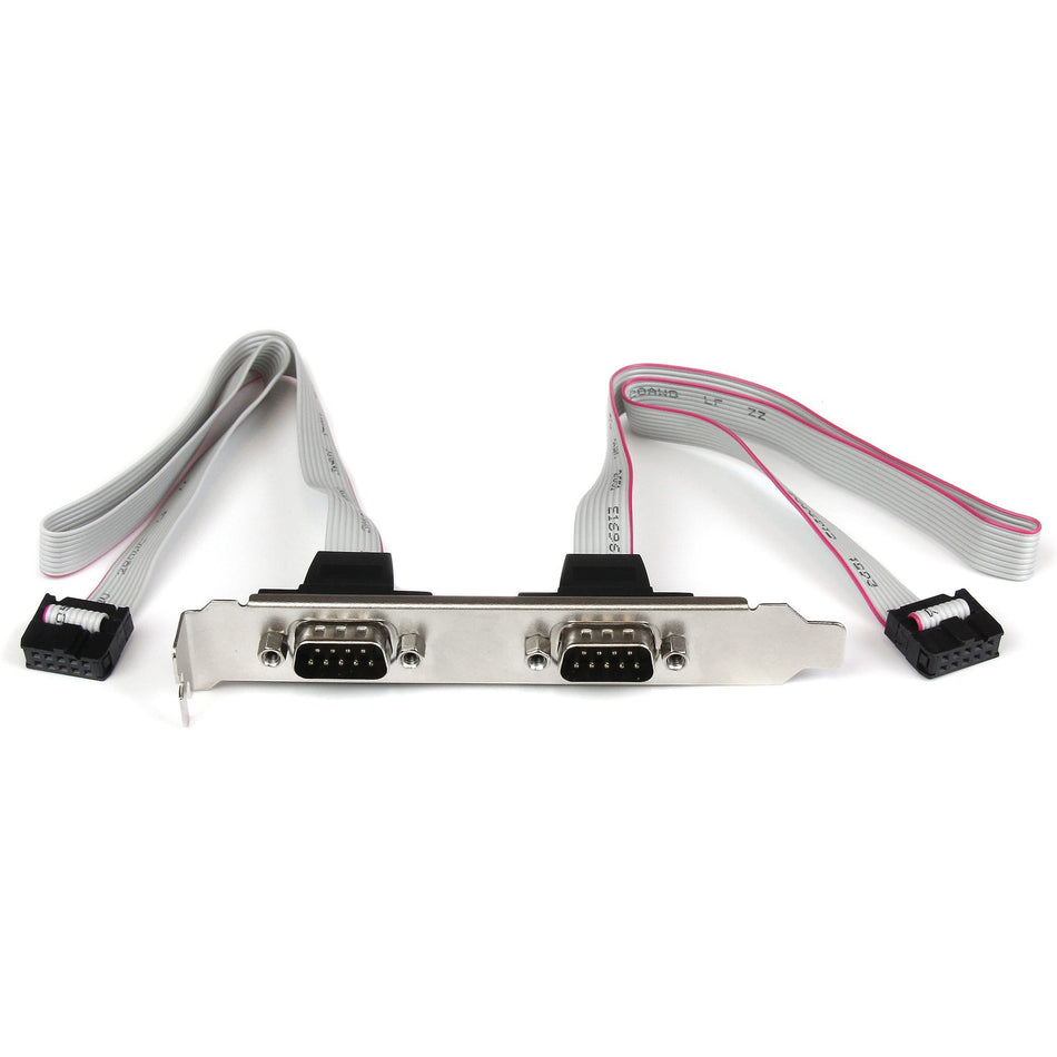 StarTech.com 2 Port 16in DB9 Serial Port Bracket to 10 Pin Header - PLATE9M2P16