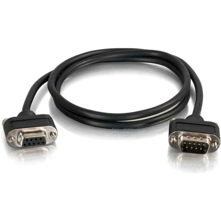 C2G 10ft Serial RS232 DB9 Cable with Low Profile Connectors M/F - In-Wall CMG-Rated - 52158