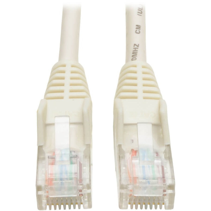 Eaton Tripp Lite Series Cat5e 350 MHz Snagless Molded (UTP) Ethernet Cable (RJ45 M/M), PoE - White, 7 ft. (2.13 m) - N001-007-WH