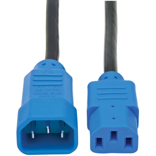 Eaton Tripp Lite Series PDU Power Cord, C13 to C14 - 10A, 250V, 18 AWG, 4 ft. (1.22 m), Blue - P004-004-BL