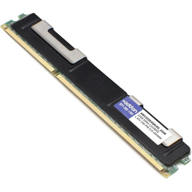 AddOn AM1333D3QRLRD/32GB x1 JEDEC Standard Factory Original 32GB DDR3-1333MHz Load-Reduced ECC Quad Rank 1.35V 240-pin CL9 LRDIMM - AM1333D3QRLRD/32GB