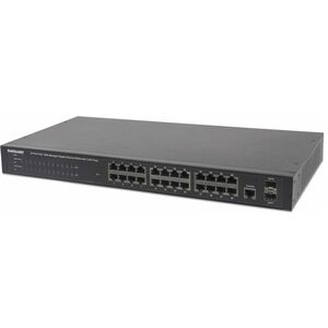 Manhattan 24-Port Gigabit Ethernet PoE+ Web-Managed Switch with 2 SFP Ports - 560559