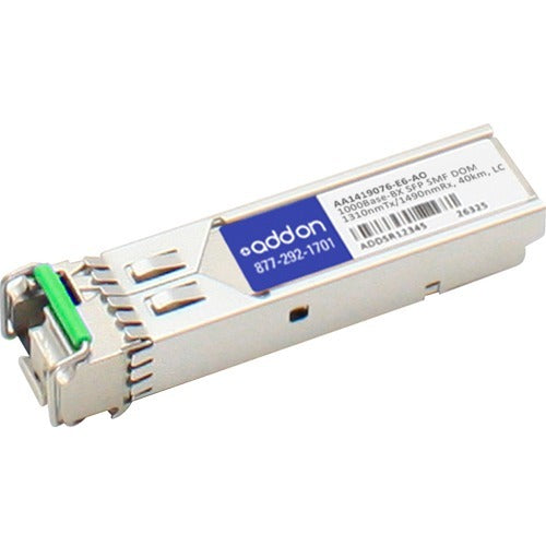 AddOn Avaya/Nortel AA1419076-E6 Compatible TAA Compliant 1000Base-BX SFP Transceiver (SMF, 1310nmTx/1490nmRx, 40km, LC, DOM) - AA1419076-E6-AO