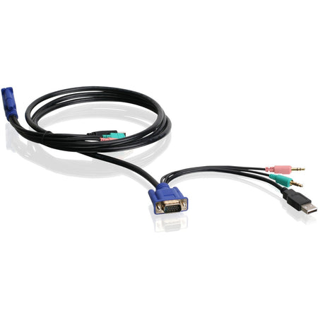 IOGEAR 6ft USB VGA KVM Cable with Speaker and Mic - G2L5102U