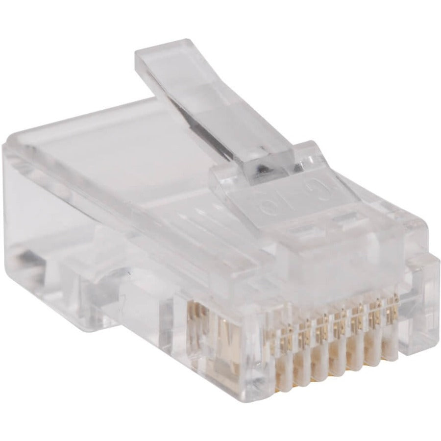 Tripp Lite by Eaton RJ45 for Flat Solid / Standard Conductor 4-Pair Cat5e Cat5 Cable 100 Pack - N030-100-FL