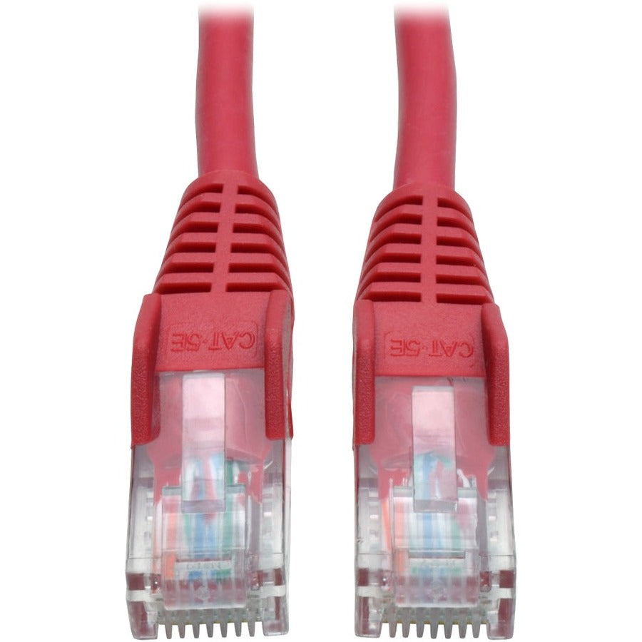 Eaton Tripp Lite Series Cat5e 350 MHz Snagless Molded (UTP) Ethernet Cable (RJ45 M/M), PoE - Red, 3 ft. (0.91 m) - N001-003-RD