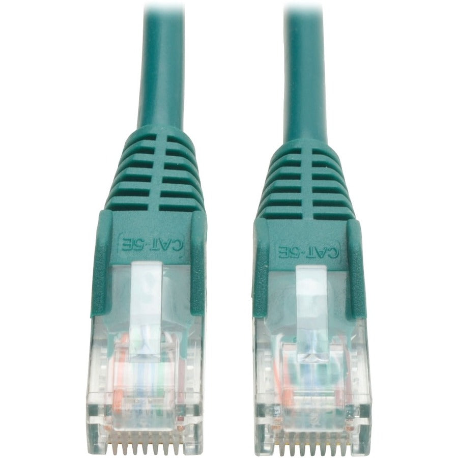 Eaton Tripp Lite Series Cat5e 350 MHz Snagless Molded (UTP) Ethernet Cable (RJ45 M/M), PoE - Green, 3 ft. (0.91 m) - N001-003-GN