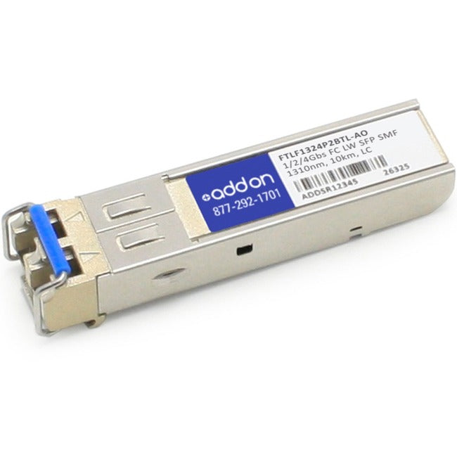 AddOn Finisar FTLF1324P2BTL Compatible TAA Compliant 4GBase-LW Fibre Channel SFP Transceiver (SMF, 1310nm, 10km, LC) - FTLF1324P2BTL-AO