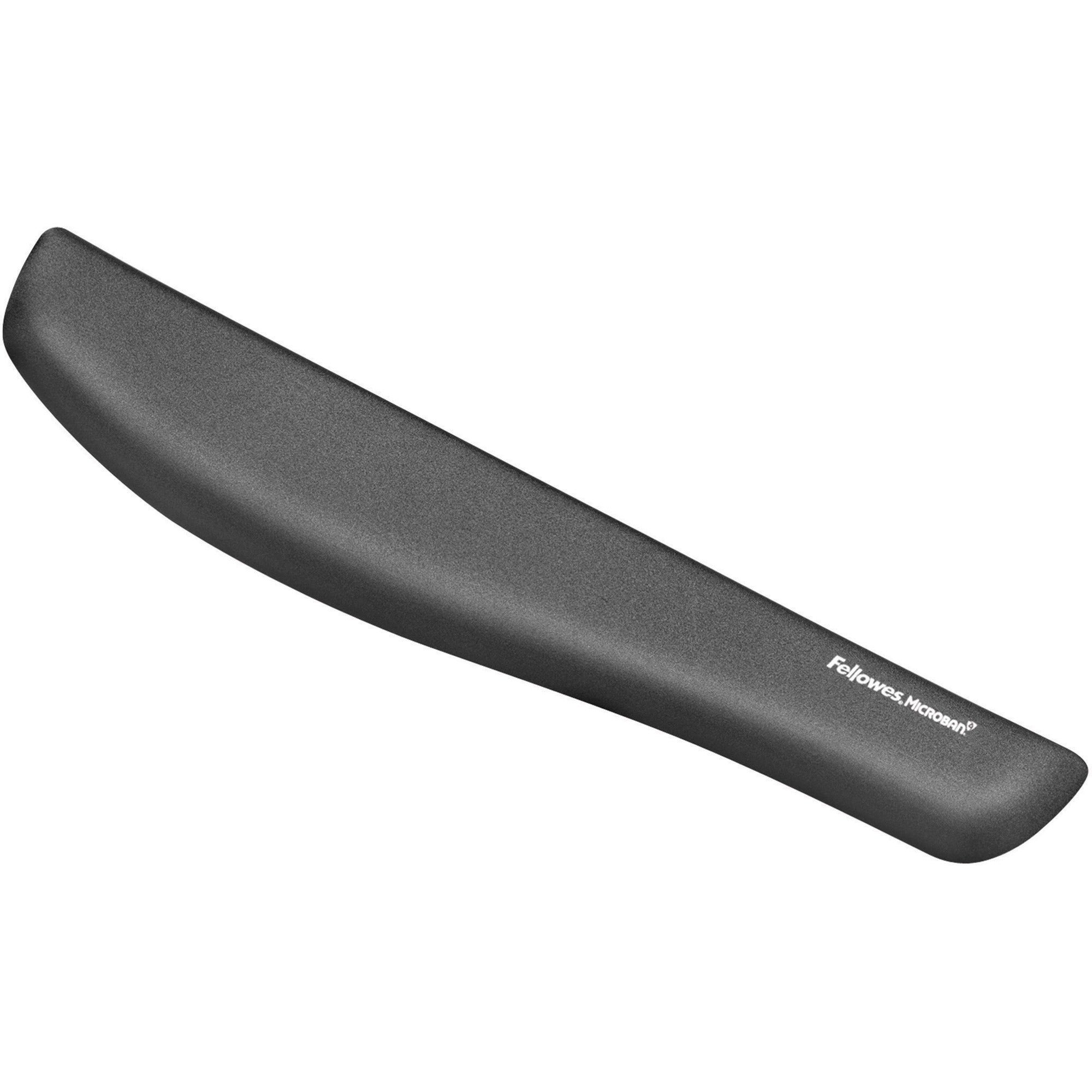 Fellowes&reg; PlushTouch™ Foam Keyboard Wrist Rest with MICROBAN&reg; - Graphite (9252301) - 9252301