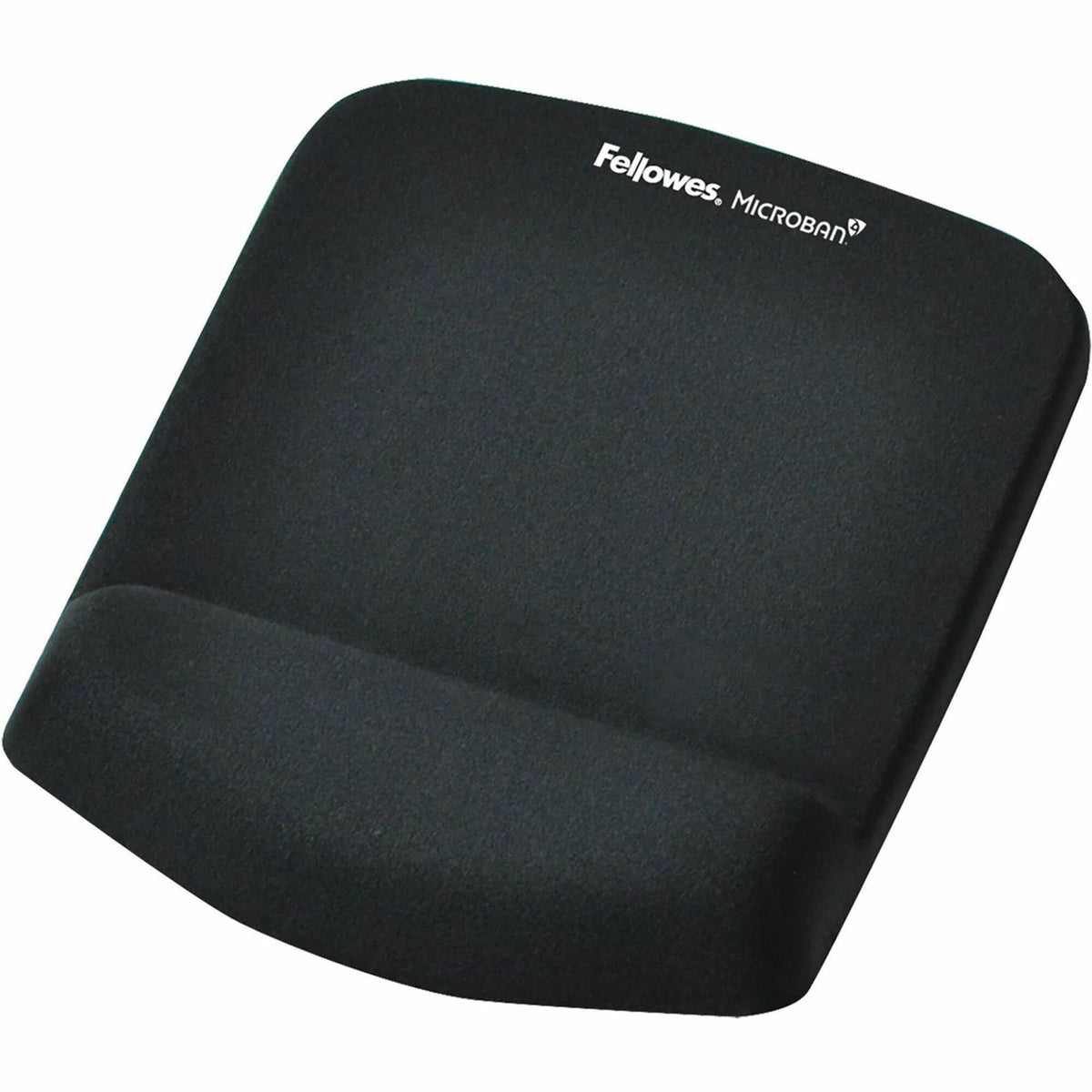Fellowes&reg; PlushTouch™ Foam Mouse Pad Wrist Support with MICROBAN&reg; - Black (9252001) - 9252001
