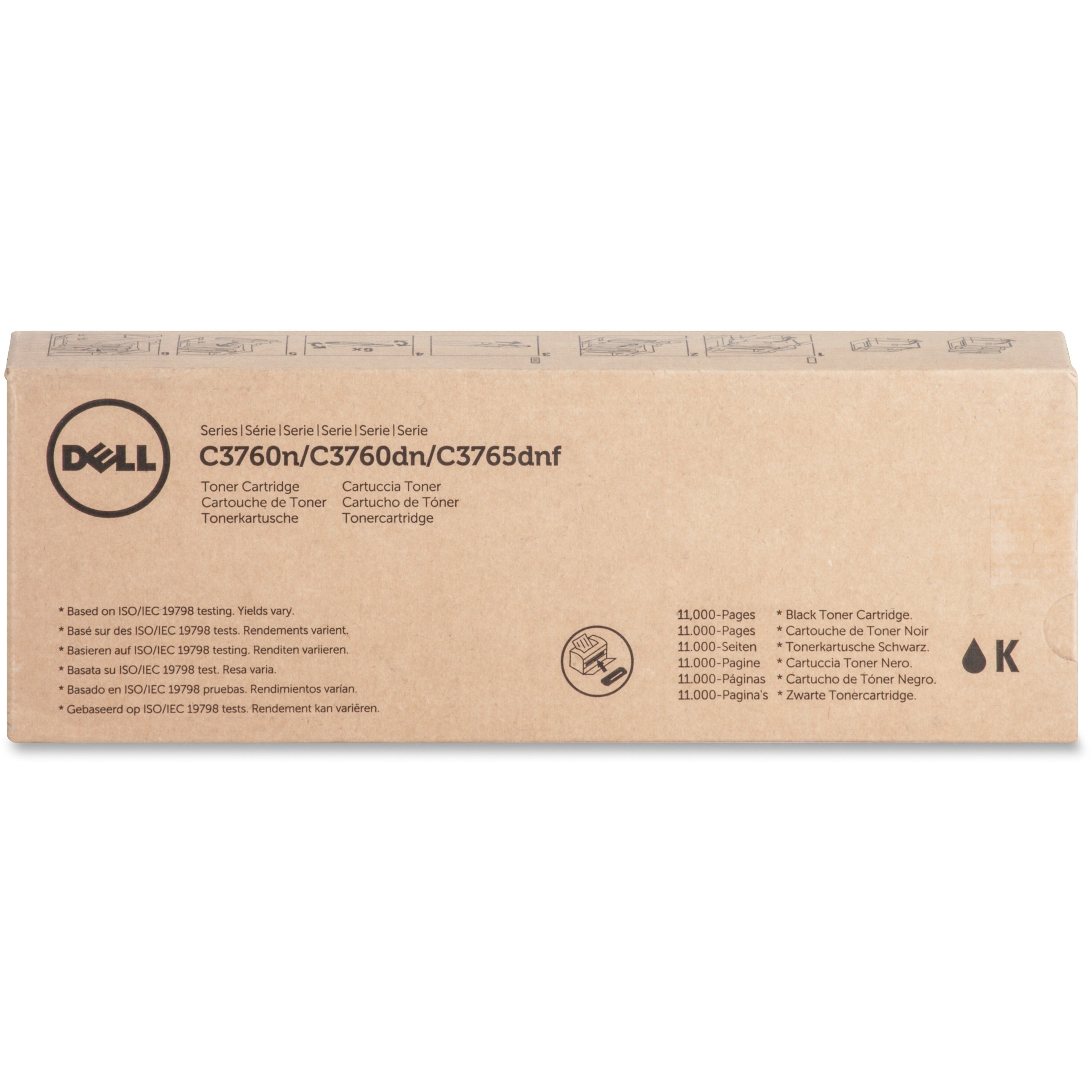 Dell Original Laser Toner Cartridge - Black - 1 Each - W8D60