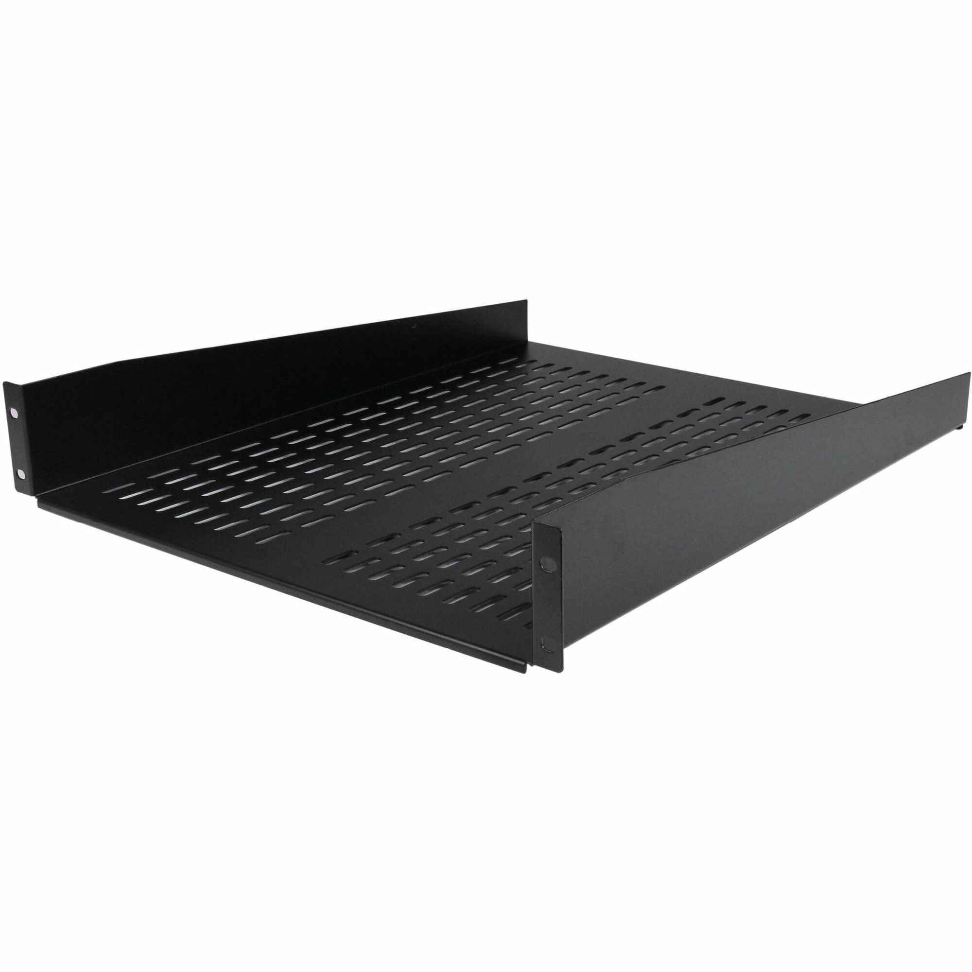 StarTech.com 2U 22in Vented Rack Mount Shelf - Fixed 22 inch Deep antilever Rackmount Tray for Server Rack Cabinet Shelf - 50lbs / 23kg - CABSHELF22V