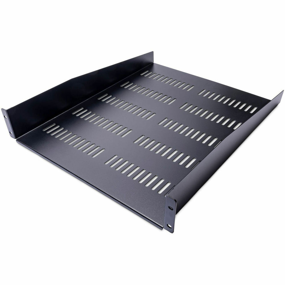StarTech.com 2U 22in Vented Rack Mount Shelf - Fixed 22 inch Deep antilever Rackmount Tray for Server Rack Cabinet Shelf - 50lbs / 23kg - CABSHELF22V
