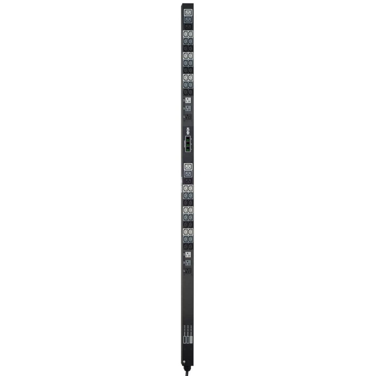 Tripp Lite by Eaton 5.7kW 3-Phase Local Metered PDU, 208/120V Outlets (36 C13, 6 C19, 6 5-15/20R), L21-20P, 6 ft. (1.83 m) Cord, 0U Vertical, TAA - PDU3MV6L2120