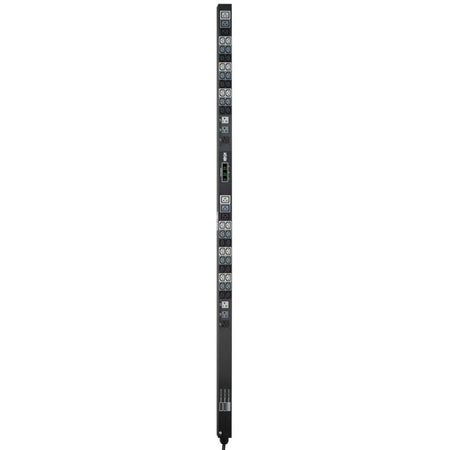 Tripp Lite by Eaton 5.7kW 3-Phase Local Metered PDU, 208/120V Outlets (36 C13, 6 C19, 6 5-15/20R), L21-20P, 6 ft. (1.83 m) Cord, 0U Vertical, TAA - PDU3MV6L2120