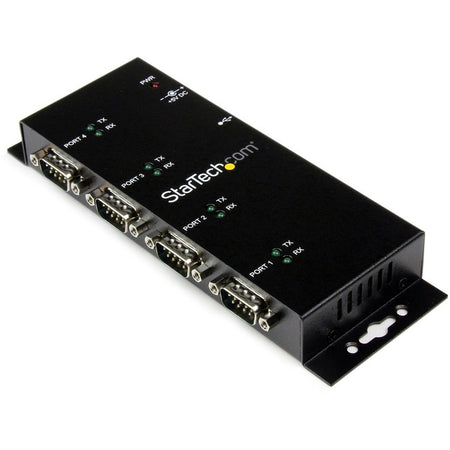 StarTech.com USB to Serial Adapter Hub &acirc;&euro;" 4 Port &acirc;&euro;" Industrial &acirc;&euro;" Wall Mount &acirc;&euro;" Din Rail &acirc;&euro;" COM Port Retention &acirc;&euro;" FTDI USB Serial - ICUSB2324I